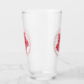 Verre Hibiscus & dentelle RED (Gauche)
