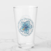 Verre Hibiscus & dentelle TURQUOISE (Dos)