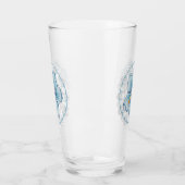 Verre Hibiscus & dentelle TURQUOISE (Gauche)