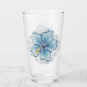 Verre Hibiscus & dentelle TURQUOISE (Dos)