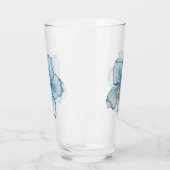 Verre Hibiscus & dentelle TURQUOISE (Gauche)