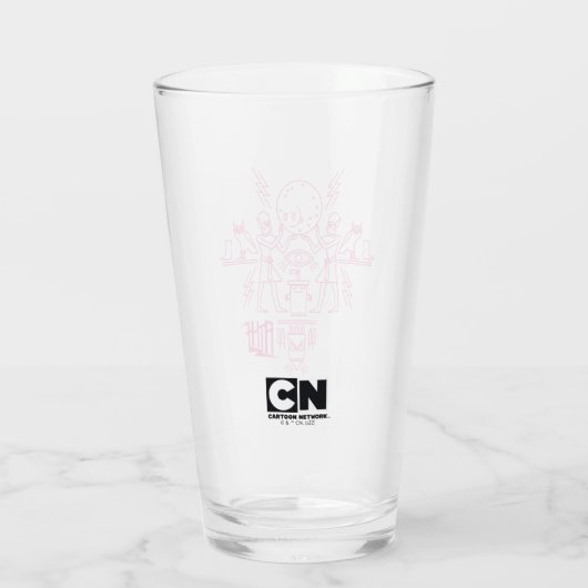 Verre Hiéroglyphes de la force de la faim des Ados d'Aqu (Dos)