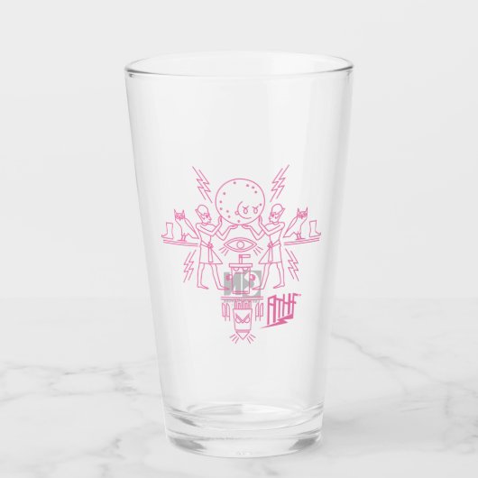 Verre Hiéroglyphes de la force de la faim des Ados d'Aqu (Devant)