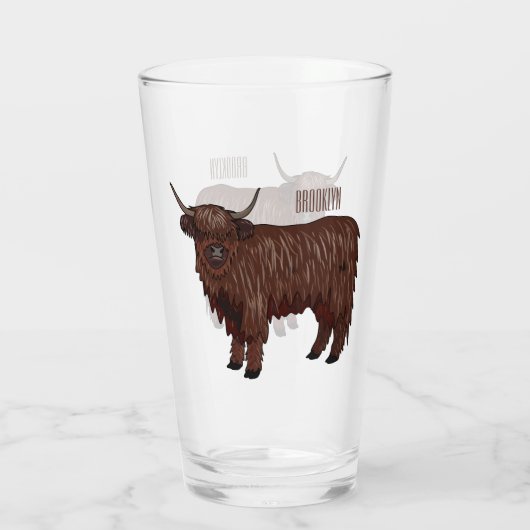 Verre Highland cow (Dos)
