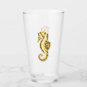 Verre Hippocampe Polygonal Or