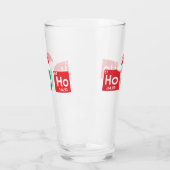 Verre Ho Ho Ho | Tableau périodique de Noël Humour Nerd (Gauche)