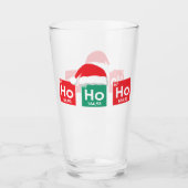 Verre Ho Ho Ho | Tableau périodique de Noël Humour Nerd (Devant)