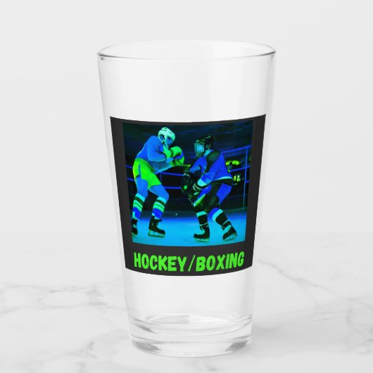 Verre Hockey et boxe (Devant)