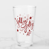 Verre Holly Jolly AF | Script de devis d'Humour de boiss (Devant)