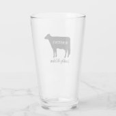 Verre Holstein Cow Silhouette Maison de campagne personn (Dos)