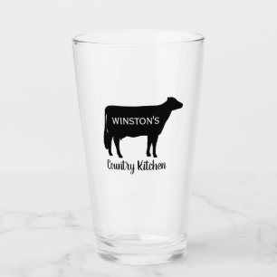 Verre Holstein Cow Silhouette Maison de campagne personn