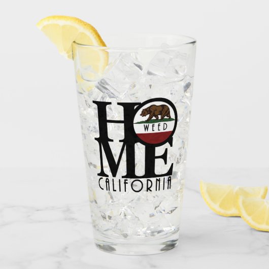 Verre HOME Weed California (Devant glace)