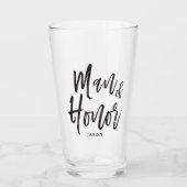 Verre Homme d'honneur| Style de script noir (Devant)