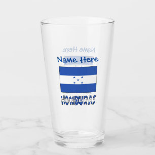 Verre Honduras Drapeau Hondurien Bleu Personnalisation