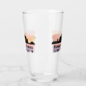 Verre Honolulu Skyline Latitude et Longitude Pint (Gauche)
