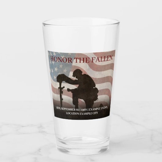 Verre Honorez les Morts (Devant)