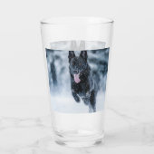 Verre Housse de couette Black German Shepherd dans la ne (Dos)
