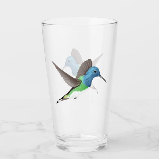 Verre Hovering Jacobin Hummingbird - transparent. (Devant)