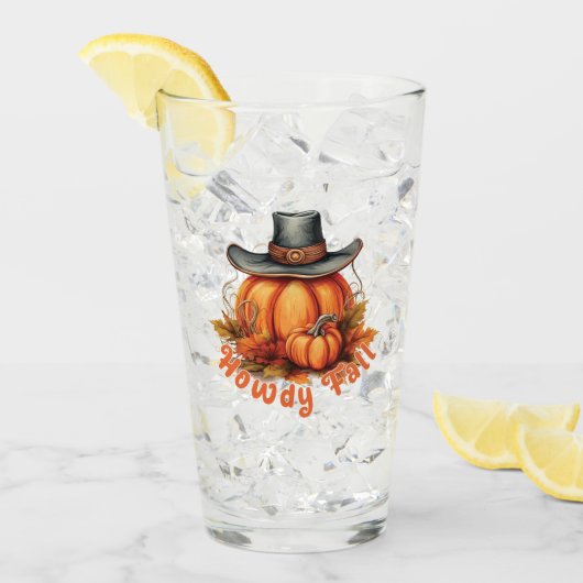 Verre Howdy Fall - Vibes d'automne rustiques (Devant glace)