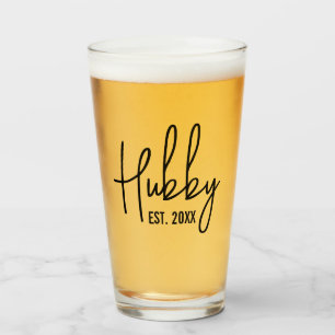 Verre Hubby personnalisé année de la bière cadeau de ver