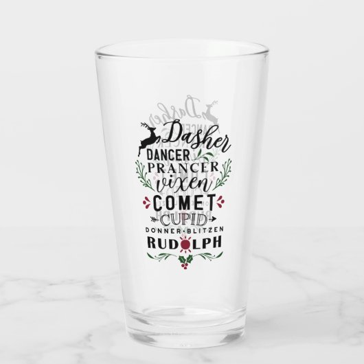 Verre Huit petits rennes (Dos)