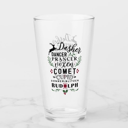 Verre Huit petits rennes (Devant)