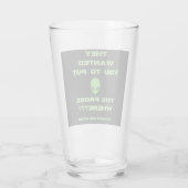 Verre Humains Bizarre Alien sonde verte (Dos)