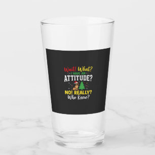 Verre Humeur de chien de Noël Humour