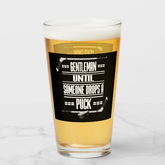 Verre Humour de hockey sur glace (Devant (rempli))