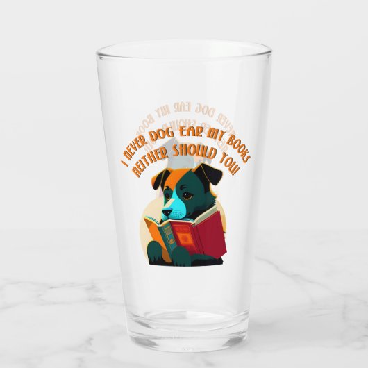 Verre Humour de l'oreille de chien chiot (Dos)
