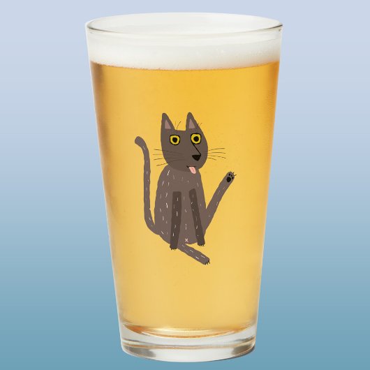 Verre Humour drôle de chat