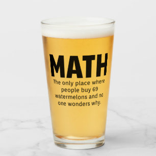 Verre Humour mathématique