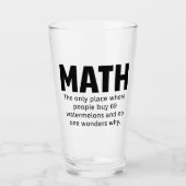 Verre Humour mathématique (Devant)