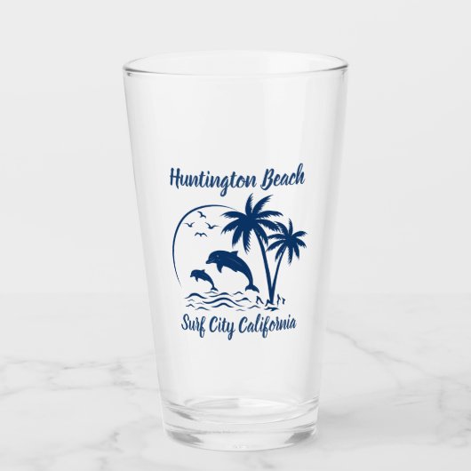 Verre Huntington Beach California Dark Blue (Devant)