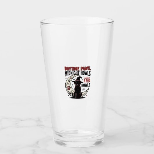 Verre Hurlements de chien Halloween minuit (Devant)