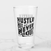 Verre Hurler Hustle Hit & Never Quit, GAA Jeux Gaelic (Devant)