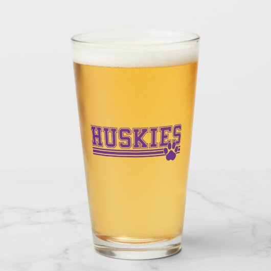 Verre Huskies Paw Beer (Devant (rempli))