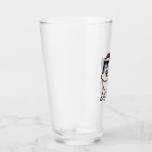 Verre Husky Père Noël Amoureux des chiens Malamute (Droite)