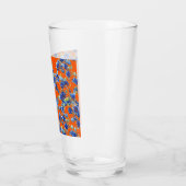 Verre Hydrangea orange et bleu (Gauche)