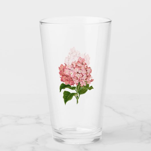 Verre Hydrangea rose (Devant)