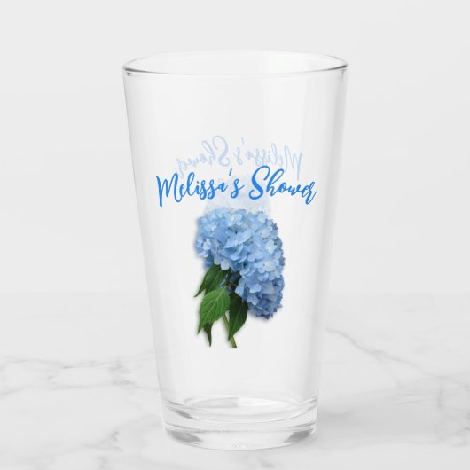 Verre Hydrangée bleue (Dos)