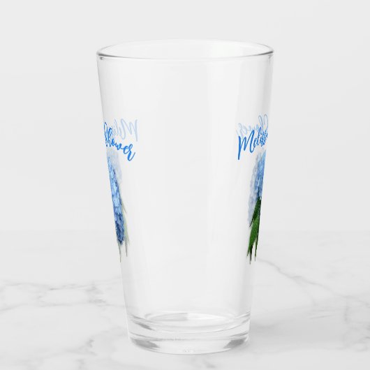 Verre Hydrangée bleue (Gauche)