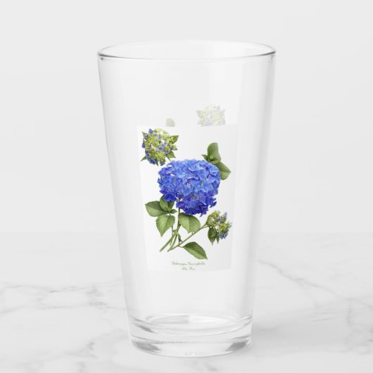 Verre Hydrangée bleue (Devant)