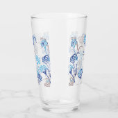Verre Hydrangée légère et aérée Motif floral (Gauche)