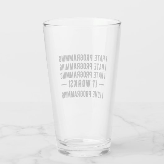 Verre I Hate Programmation - Drôle Programmeur II (Dos)