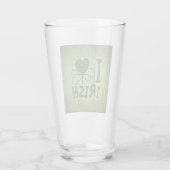 Verre I Heart Irish Shamrock Jour de la Saint Patrick bi (Dos)