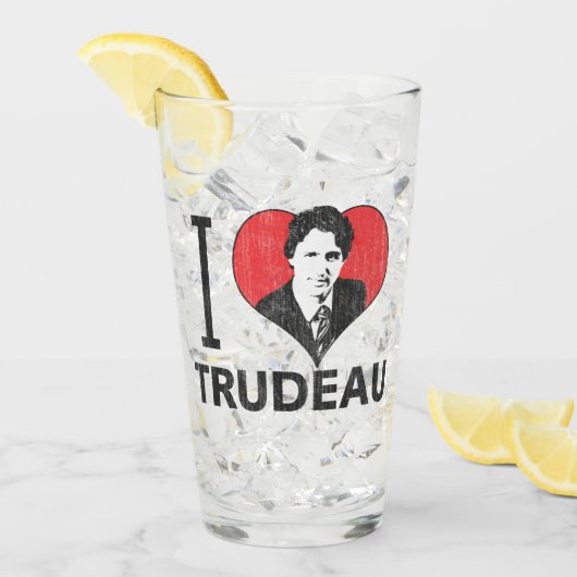 Verre I Heart Trudeau (Devant glace)