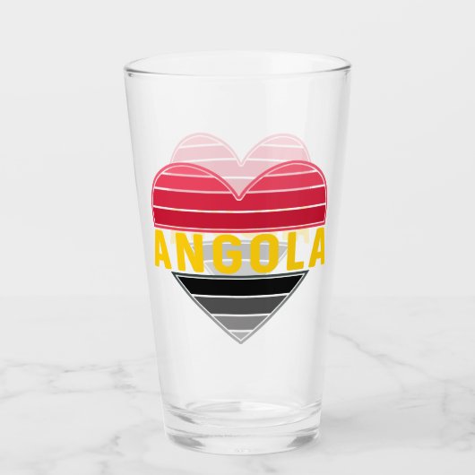 Verre I Love Angola, Coeur angolais (Devant)