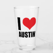 Verre I Love Austin (Devant)