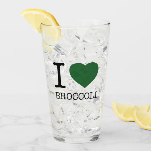 VERRE I LOVE BROCCOLI (Devant glace)